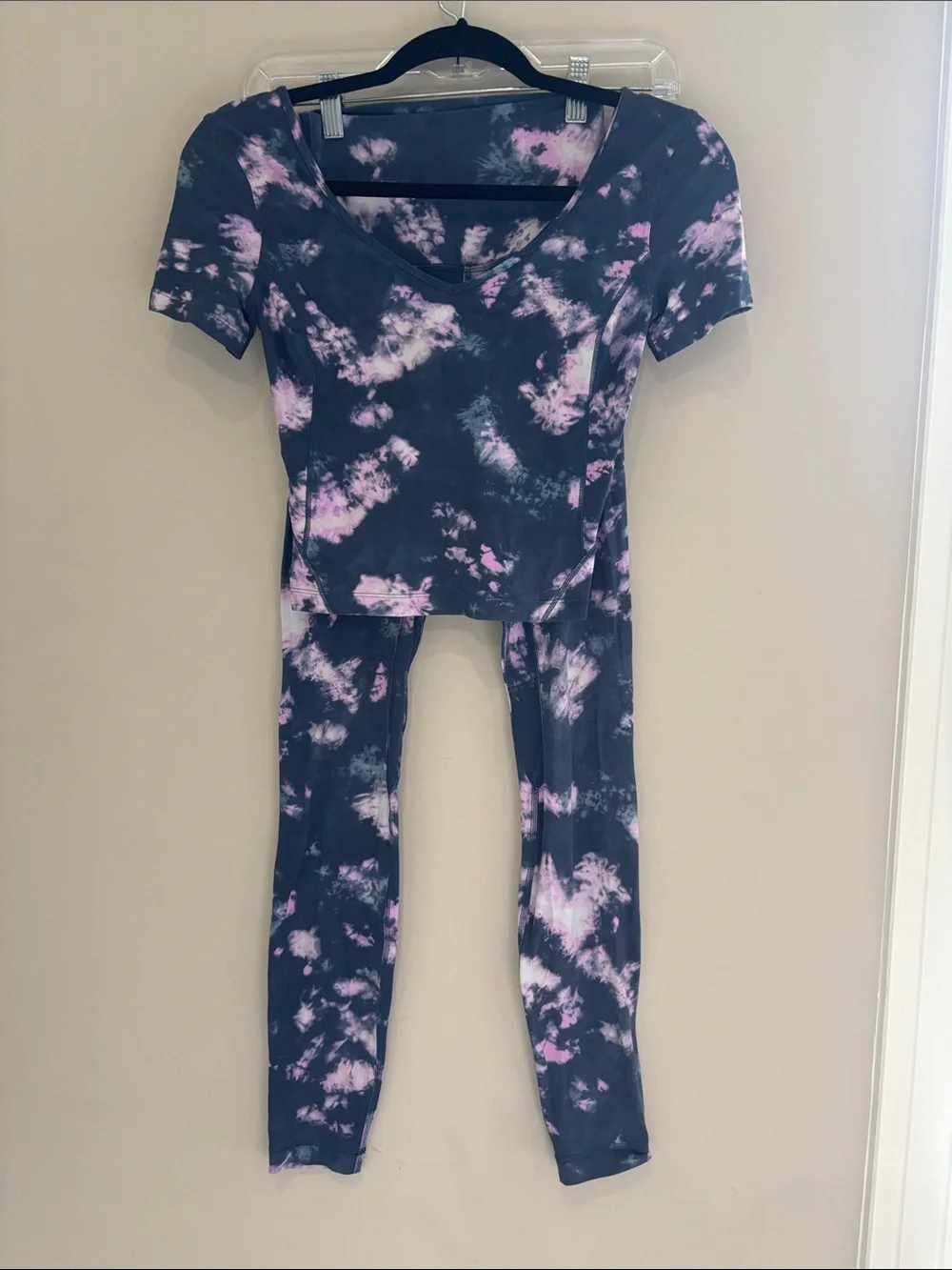 Lululemon Align Circulate Tie Dye Mineral Blue Multi Two-Piece Set size 2